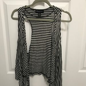 INC Striped Vest